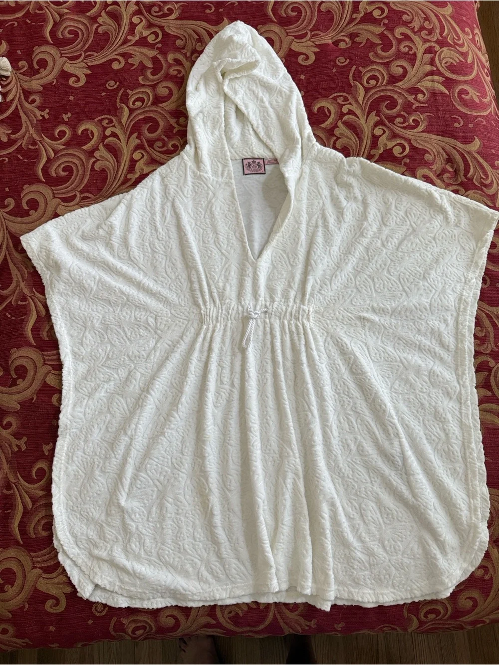Juicy Couture White Hooded Terry Cover-Up